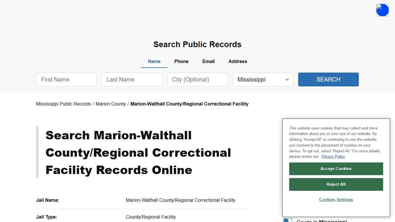 Marion-Walthall County/Regional Correctional Facility - Marion - Mississippi - TPI