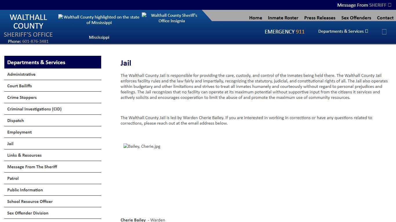 Jail | Walthall County MS Sheriff's Office